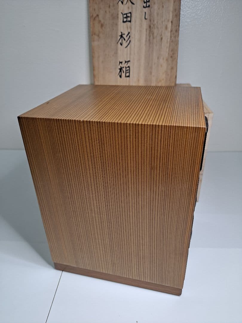 秋田杉 箱 引出し 木製工芸品 小さな和箪笥 4段ひきだし