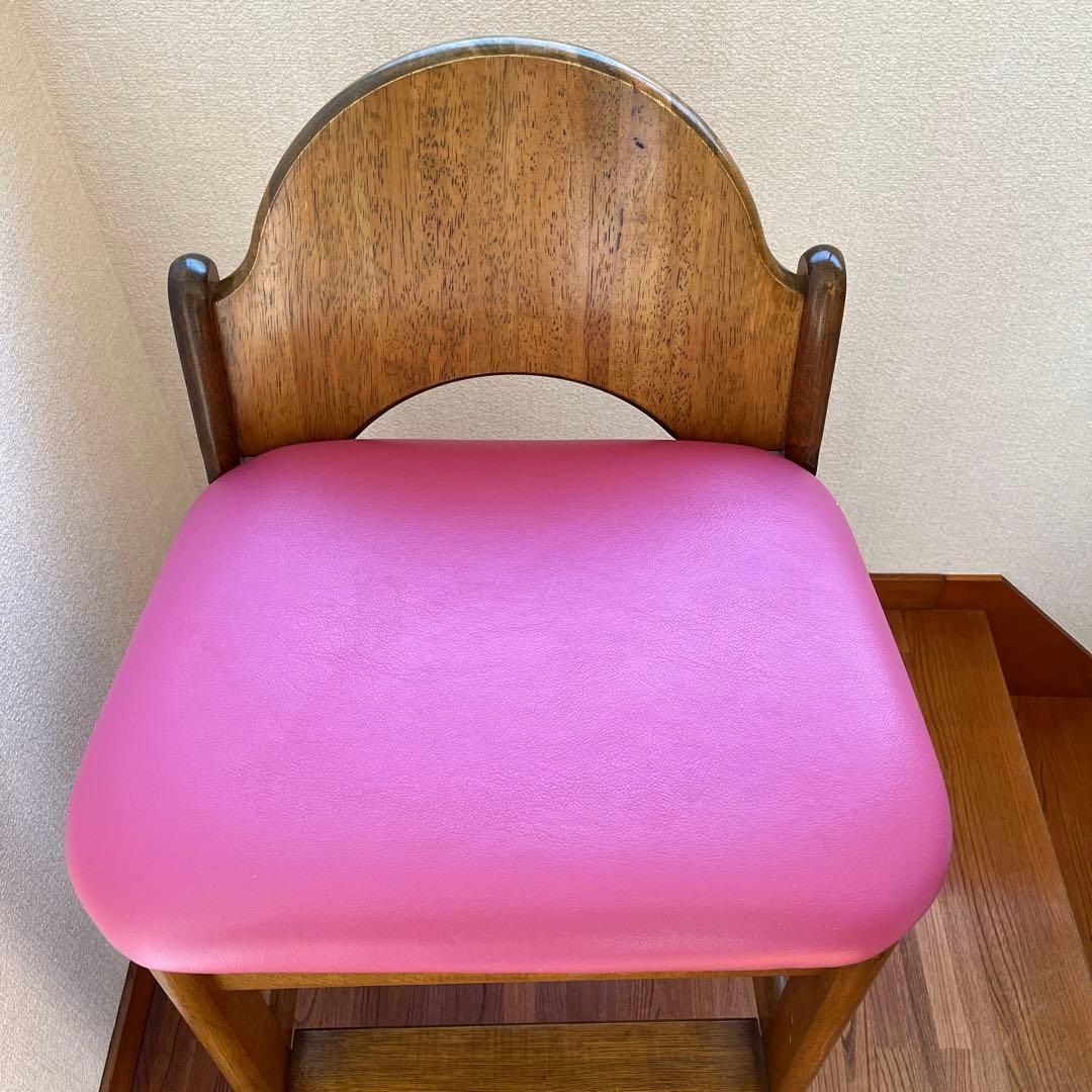 中古品　カウンターチェア　ピンク