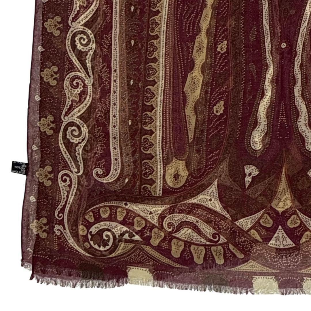 美品★ETRO エトロ シルク100% イタリア 大判ストール スカーフ