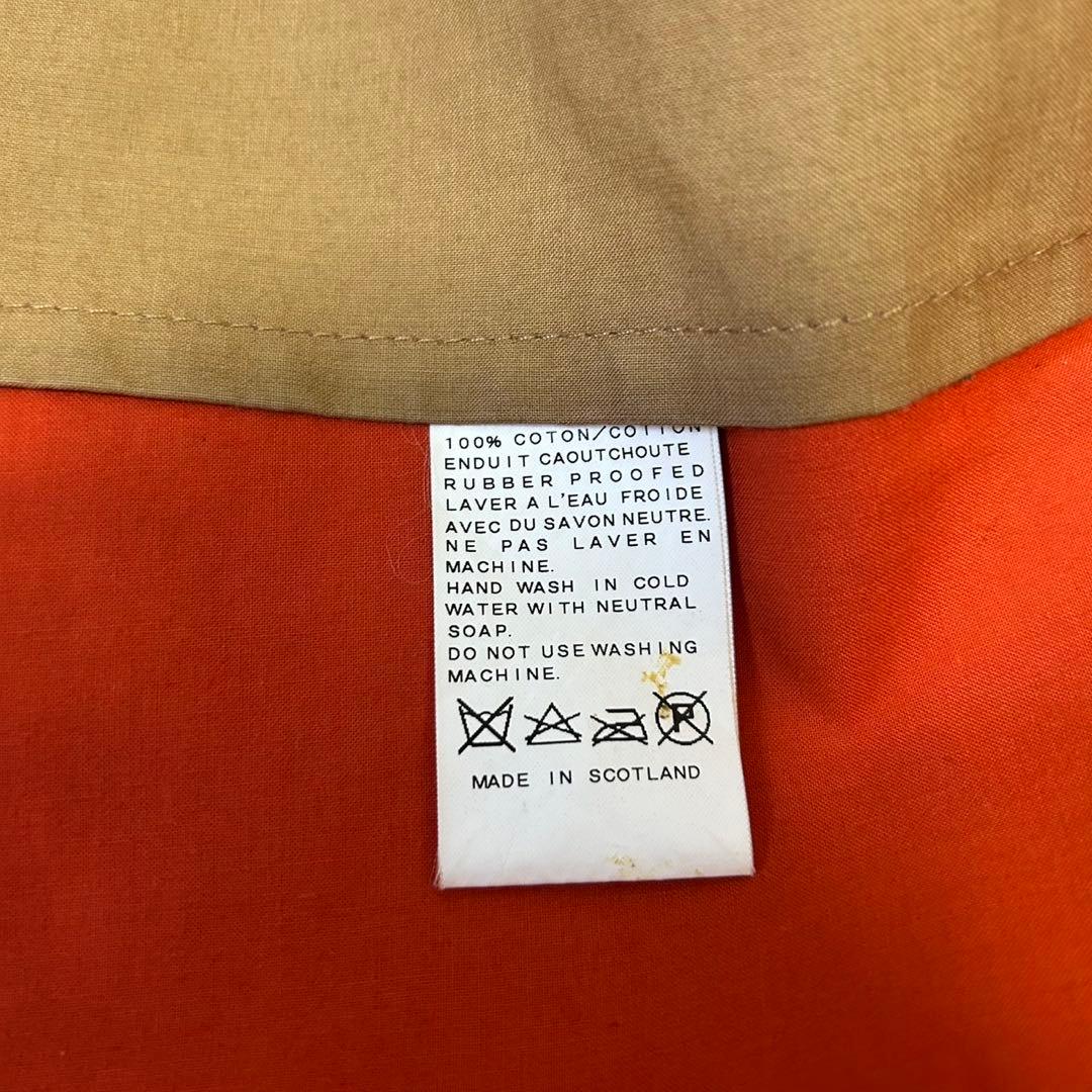 マッキントッシュ　ステンカラーコート ゴム引き ブラウン オレンジ 38