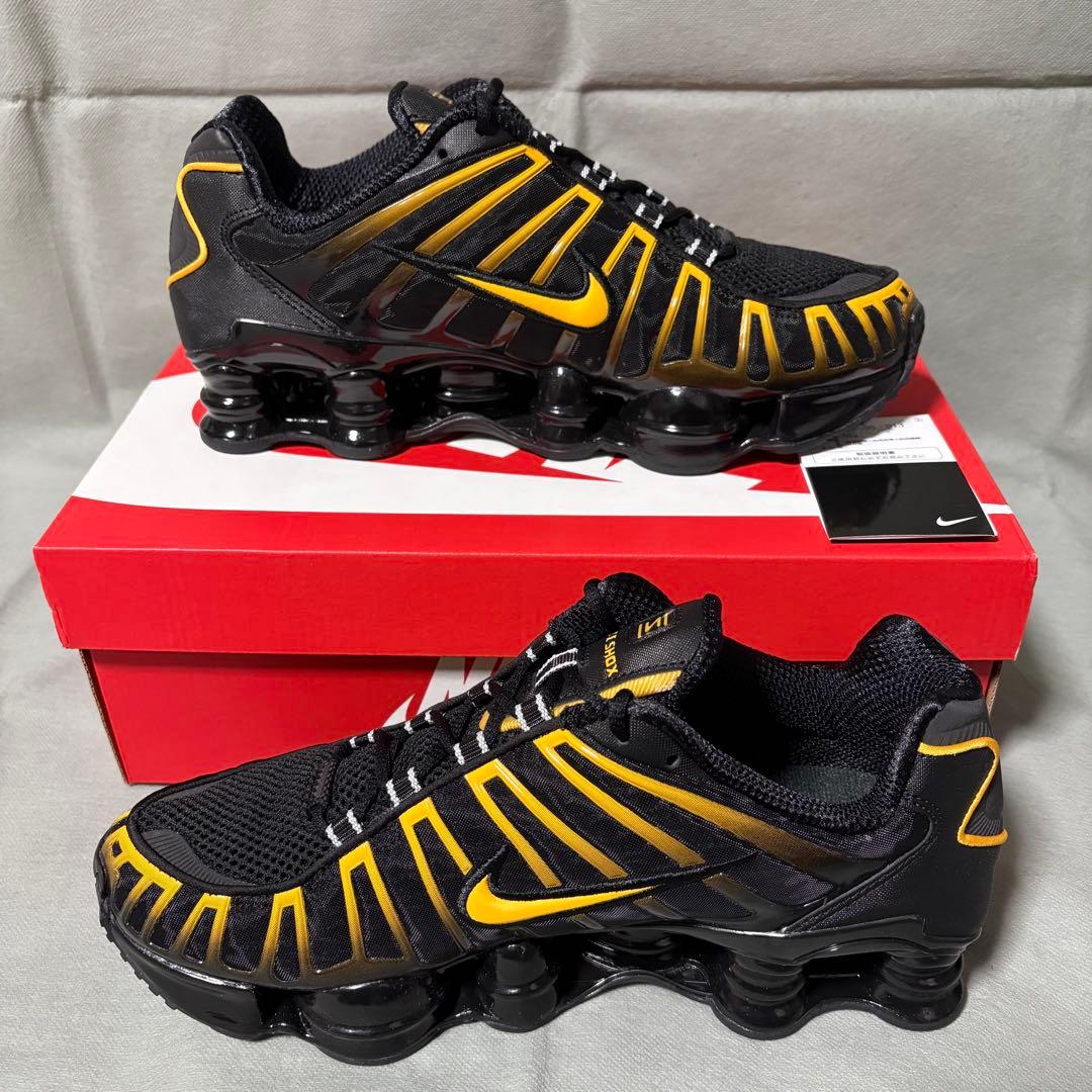 ナイキ　ショックス　TL ブラック　ゴールド　黒　金　イエロー　黄　28.5