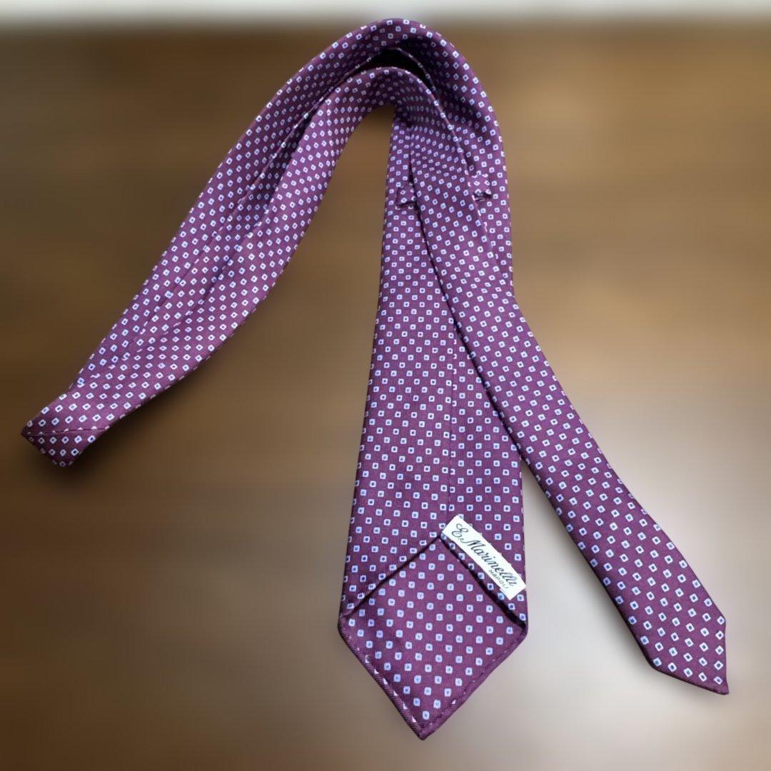 E. Marinella パープル ドットネクタイ