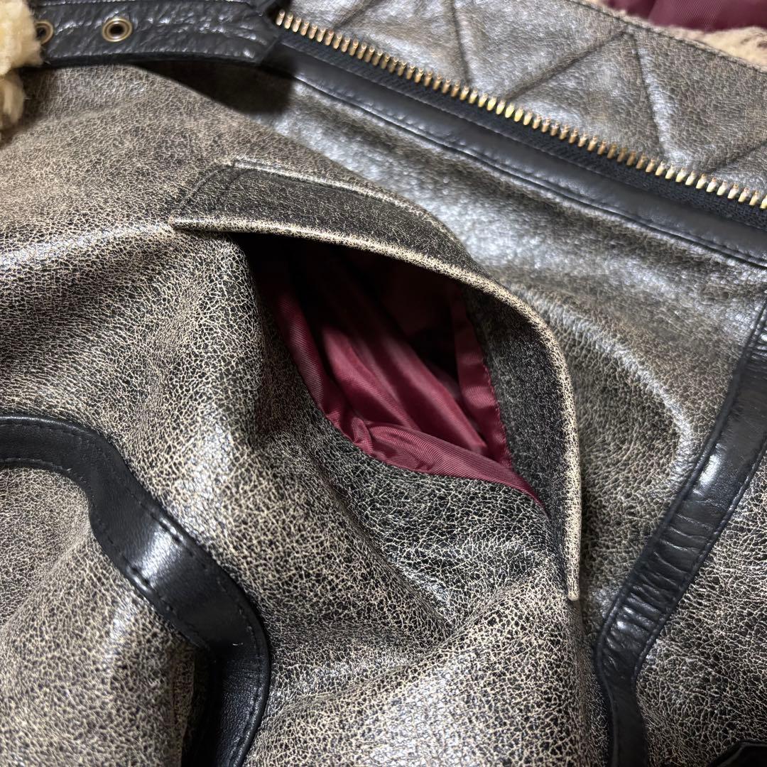 STUDIOUS ステュディオス アンティークレザービッグブルゾン B-3