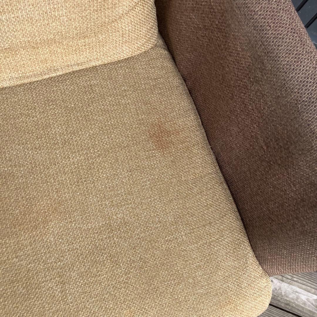 北欧レトロ 東谷 一人掛けソファー アームチェア ブラウンページュファブリック