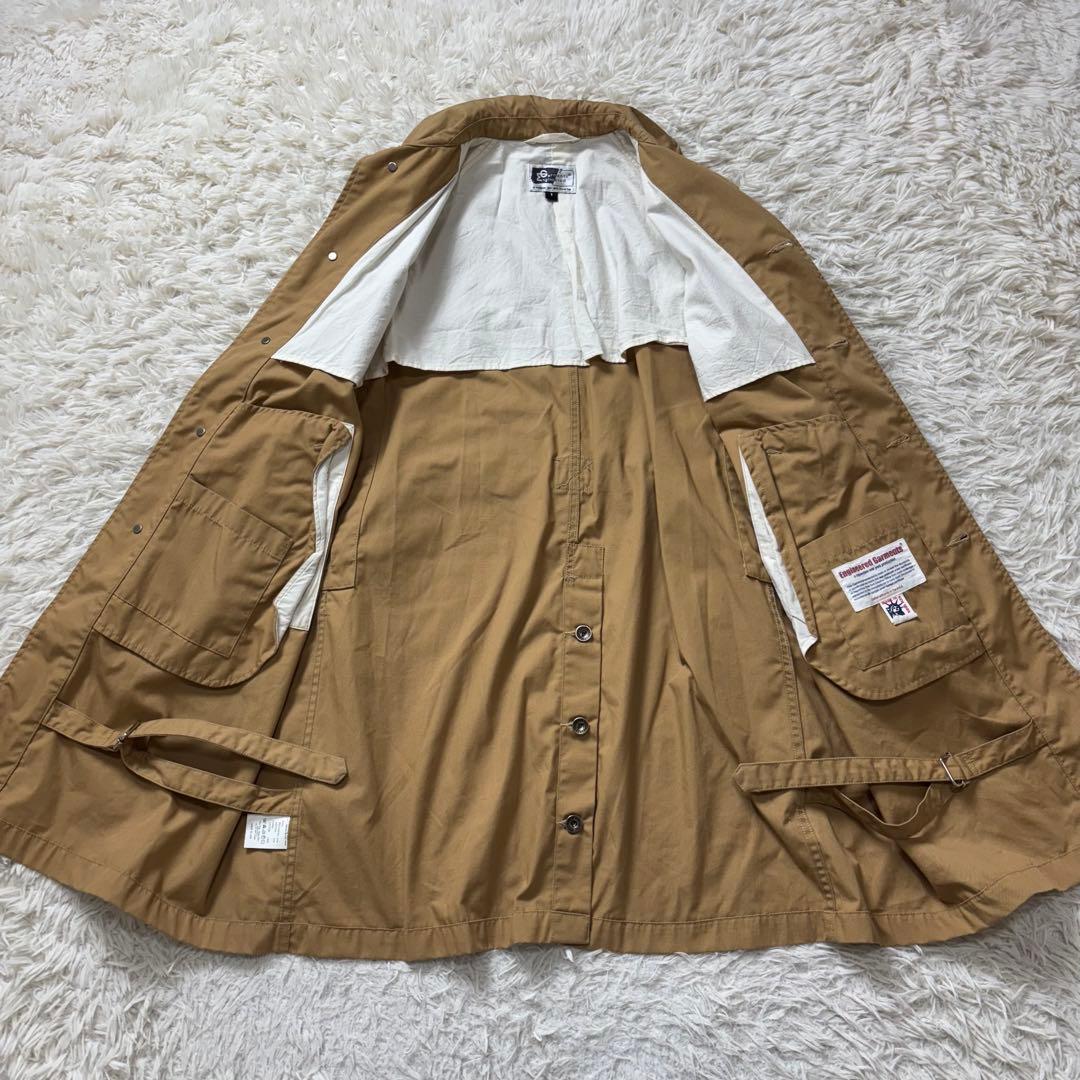 極美品 エンジニアードガーメンツ ステンカラーコート ベージュ S
