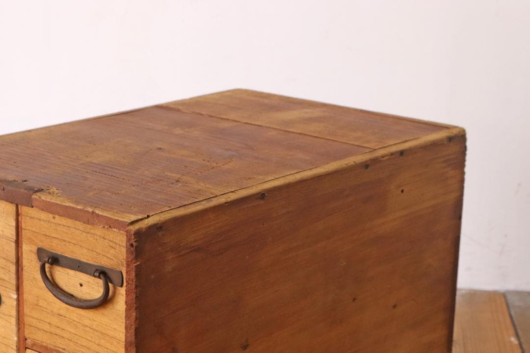 レトロ 卓上 小引き出し 抽斗 5杯 時代物 収納 小物入れ 木製 ヴィンテージ