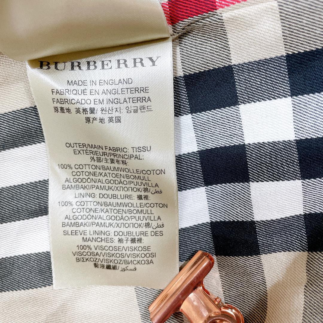 バーバリー メンズトレンチコート chelsea ショート ノバチェック XL