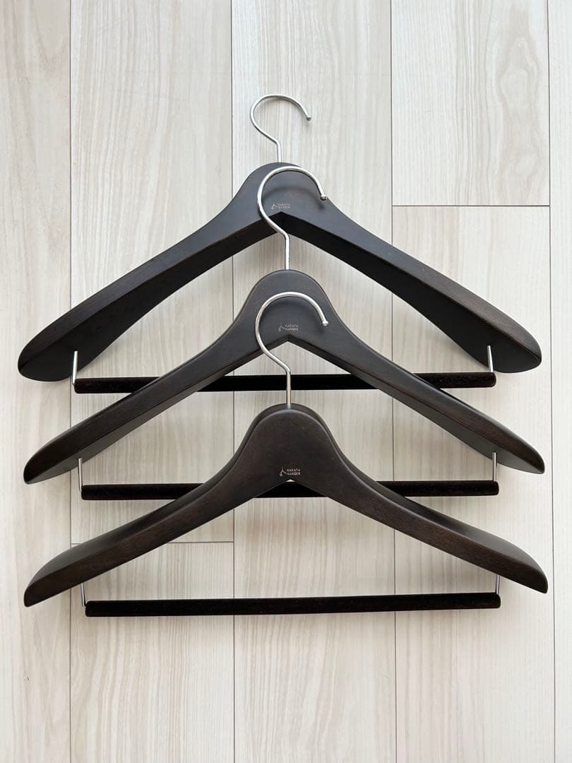 中田ハンガー メンズスーツ用3本セットNAKATA HANGER フェルトバー付