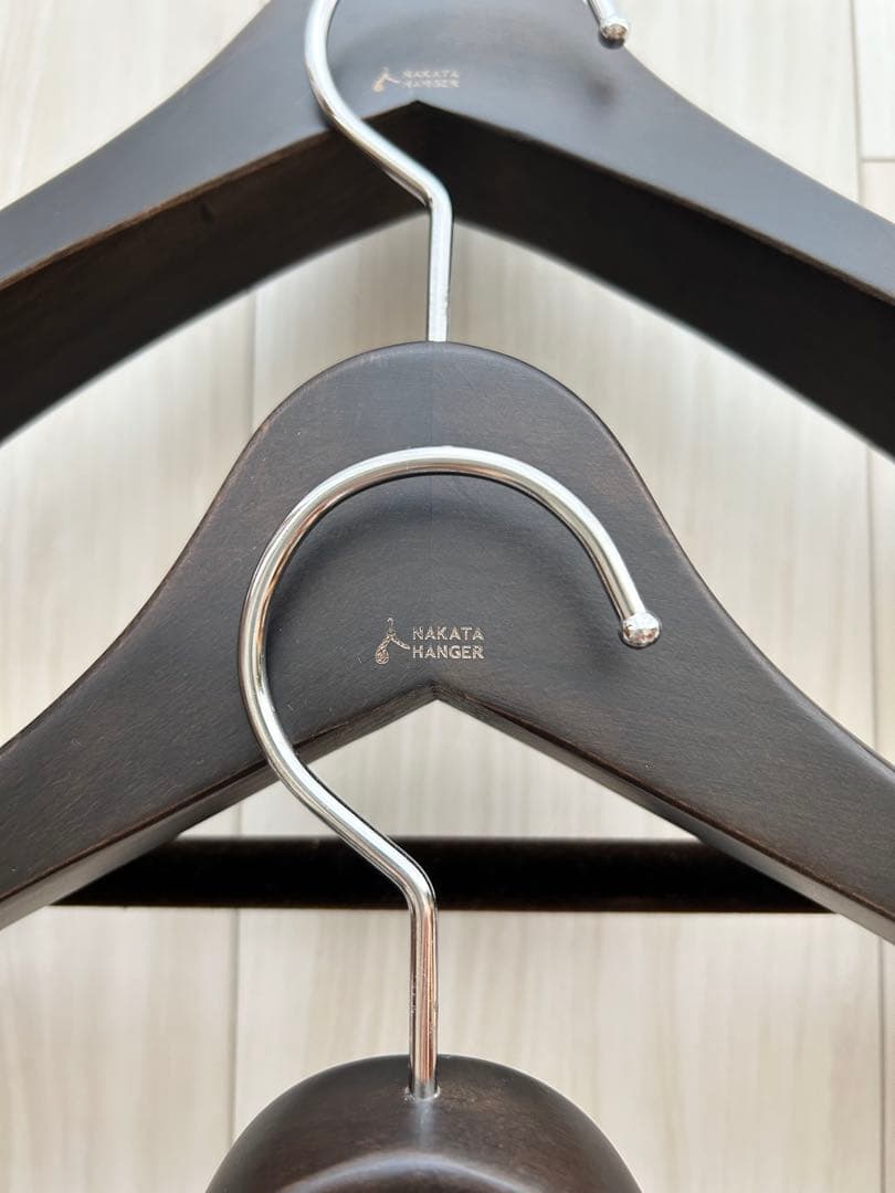 中田ハンガー メンズスーツ用3本セットNAKATA HANGER フェルトバー付