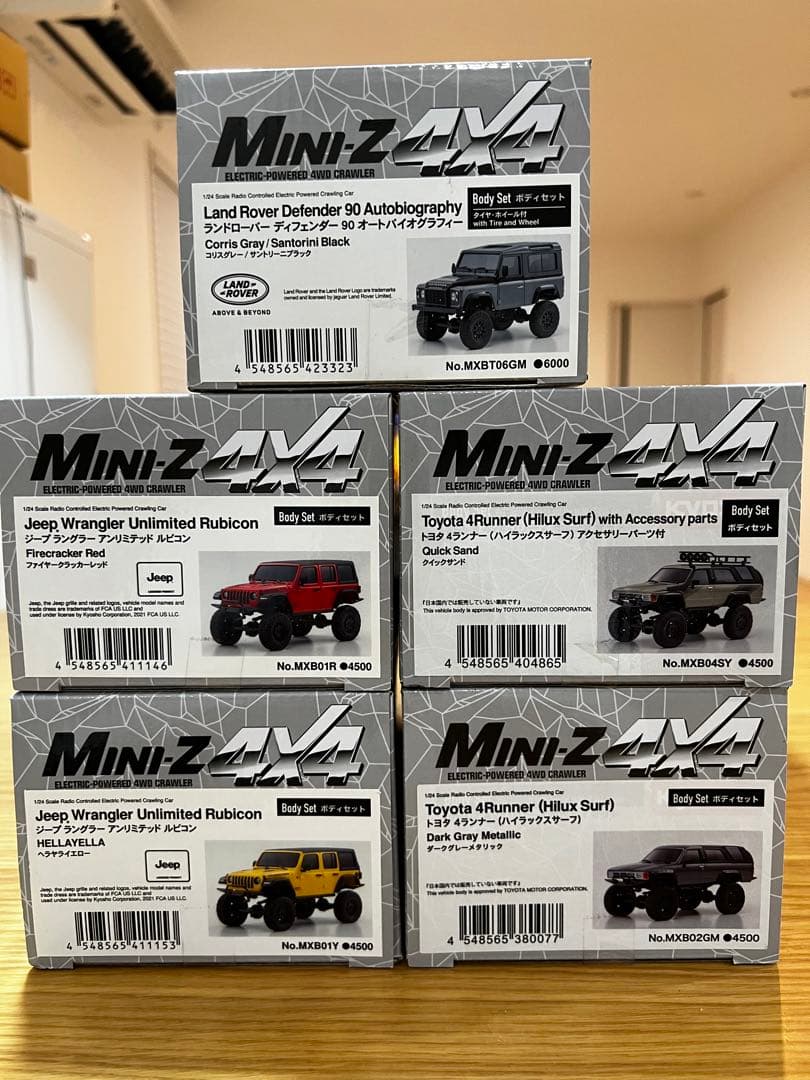 ミニッツMINI-Z 4x4ボディセット 5種