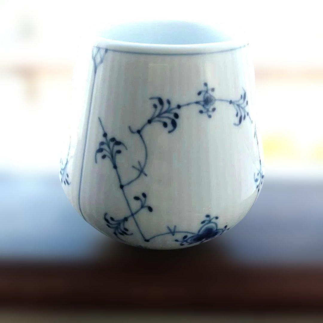 未使用】Mロイヤルコペンハーゲン青い花模様 ブルーフルーテッド・プレイン花瓶