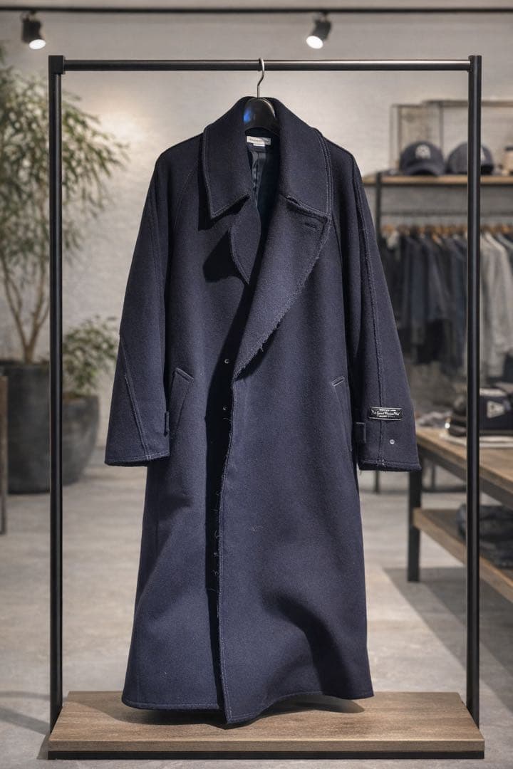 ウールカットオフステッチダブルオーバーコート【MAISON SPECIAL