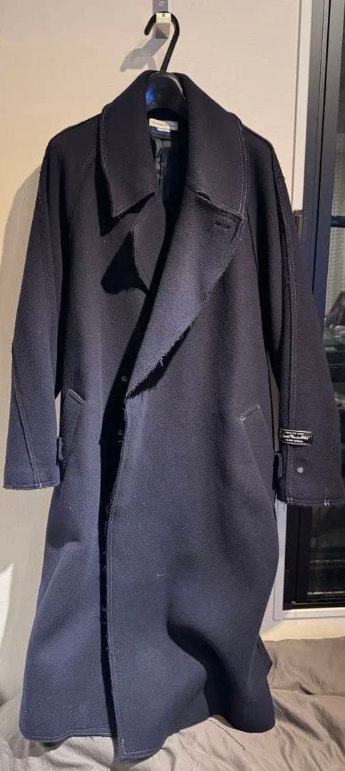 ウールカットオフステッチダブルオーバーコート【MAISON SPECIAL