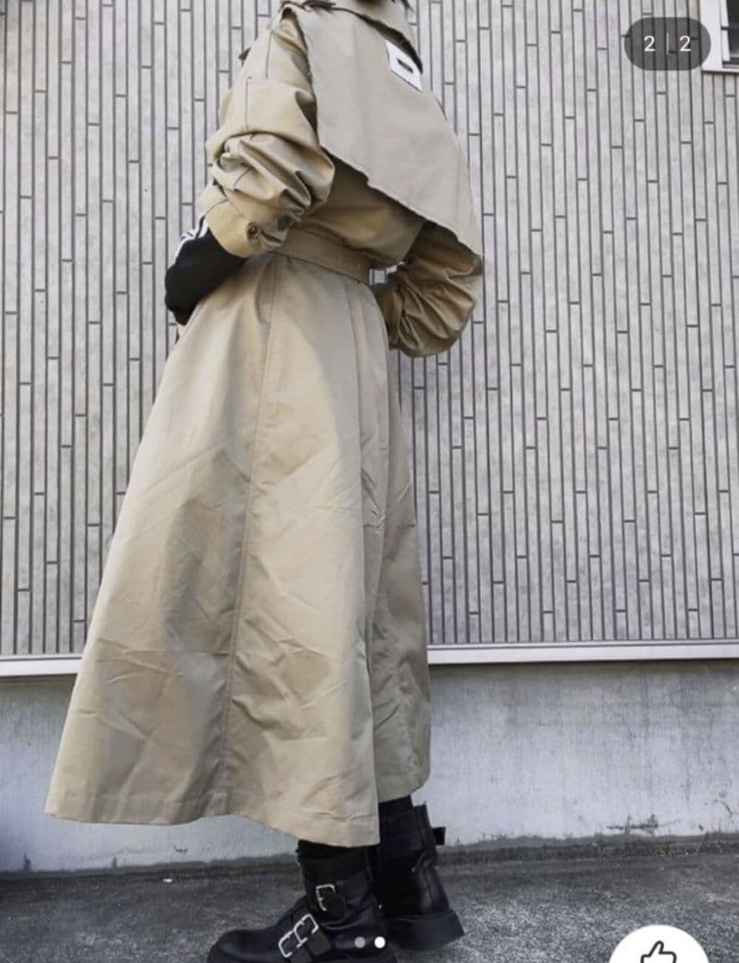 Ameri　CUT OFF CHAMBRAY TRENCH COAT