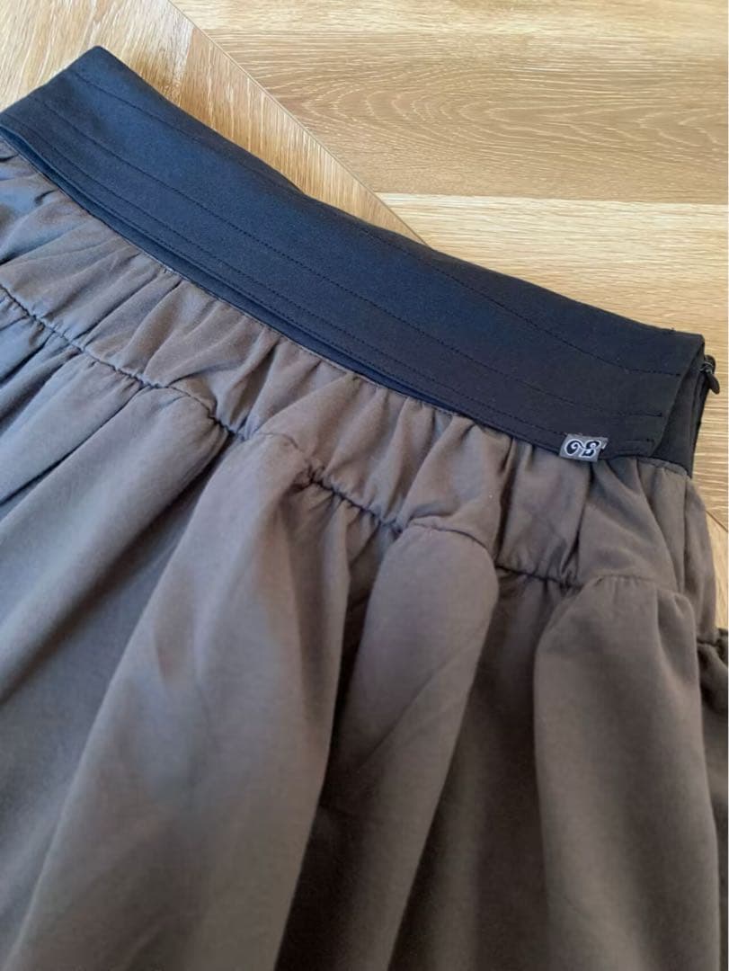 Coyseio x Blythe フレア ギャザースカート チャコール色