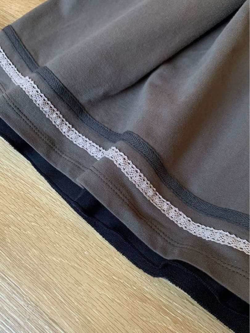 Coyseio x Blythe フレア ギャザースカート チャコール色