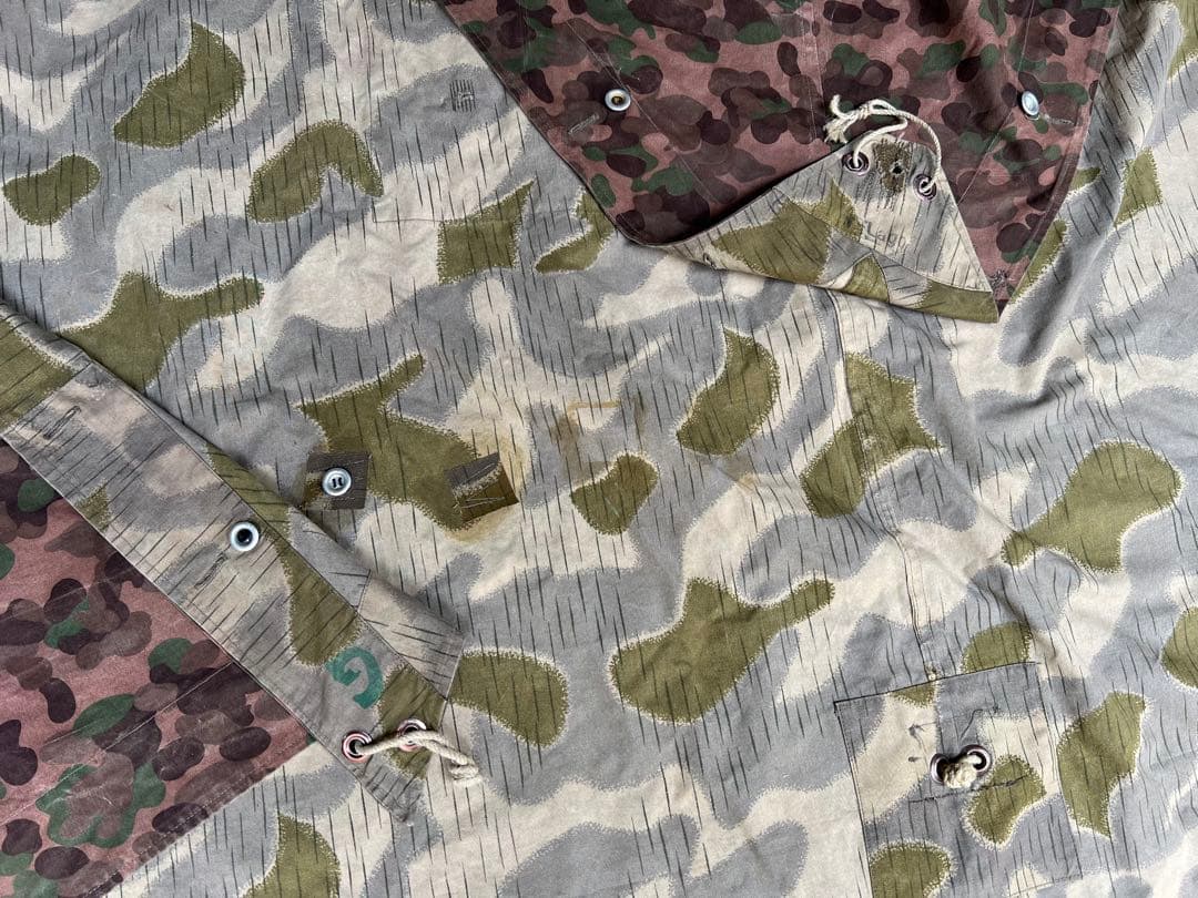 実物 4枚フルセット オーストリア軍幕 タープ テント ツェルトバーン ポンチョ