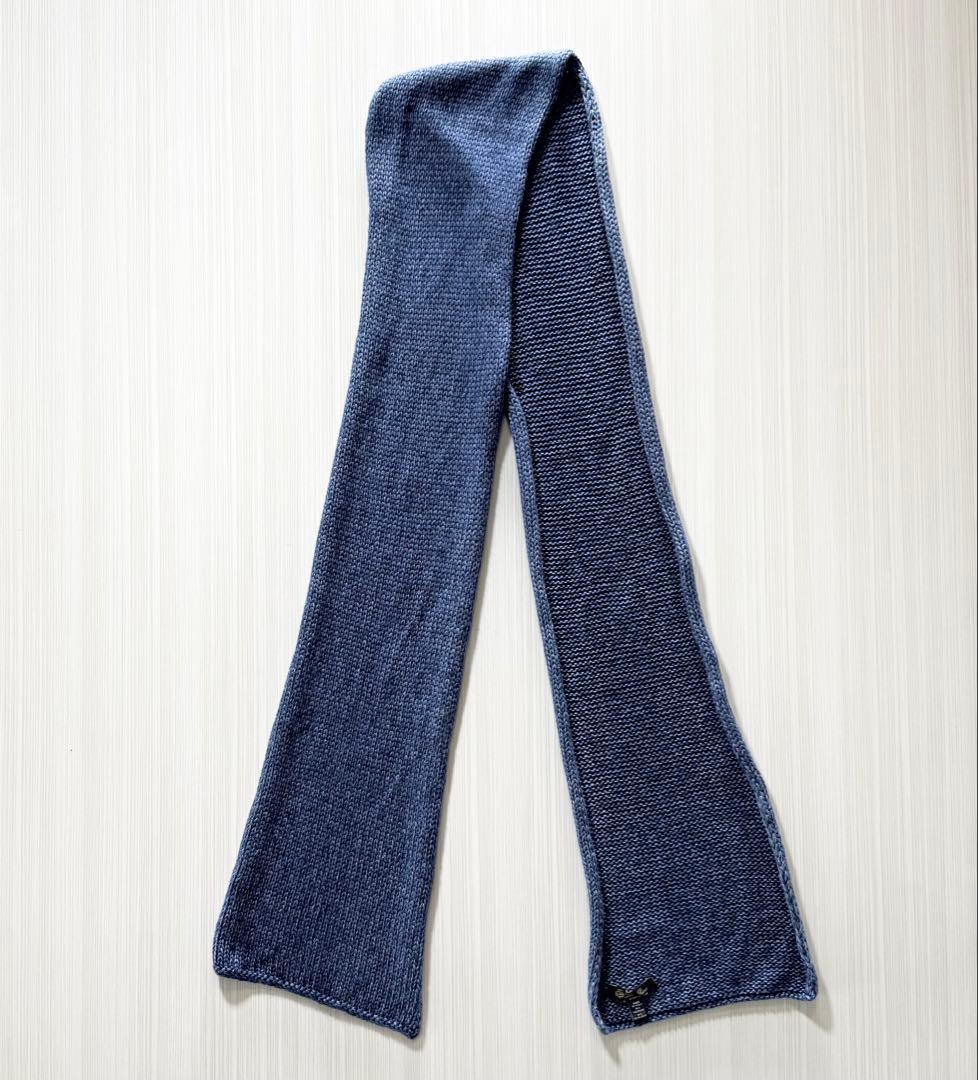 Q35★美品★極上カシミヤ＆シルク マフラー ロロピアーナ ストール ブルー