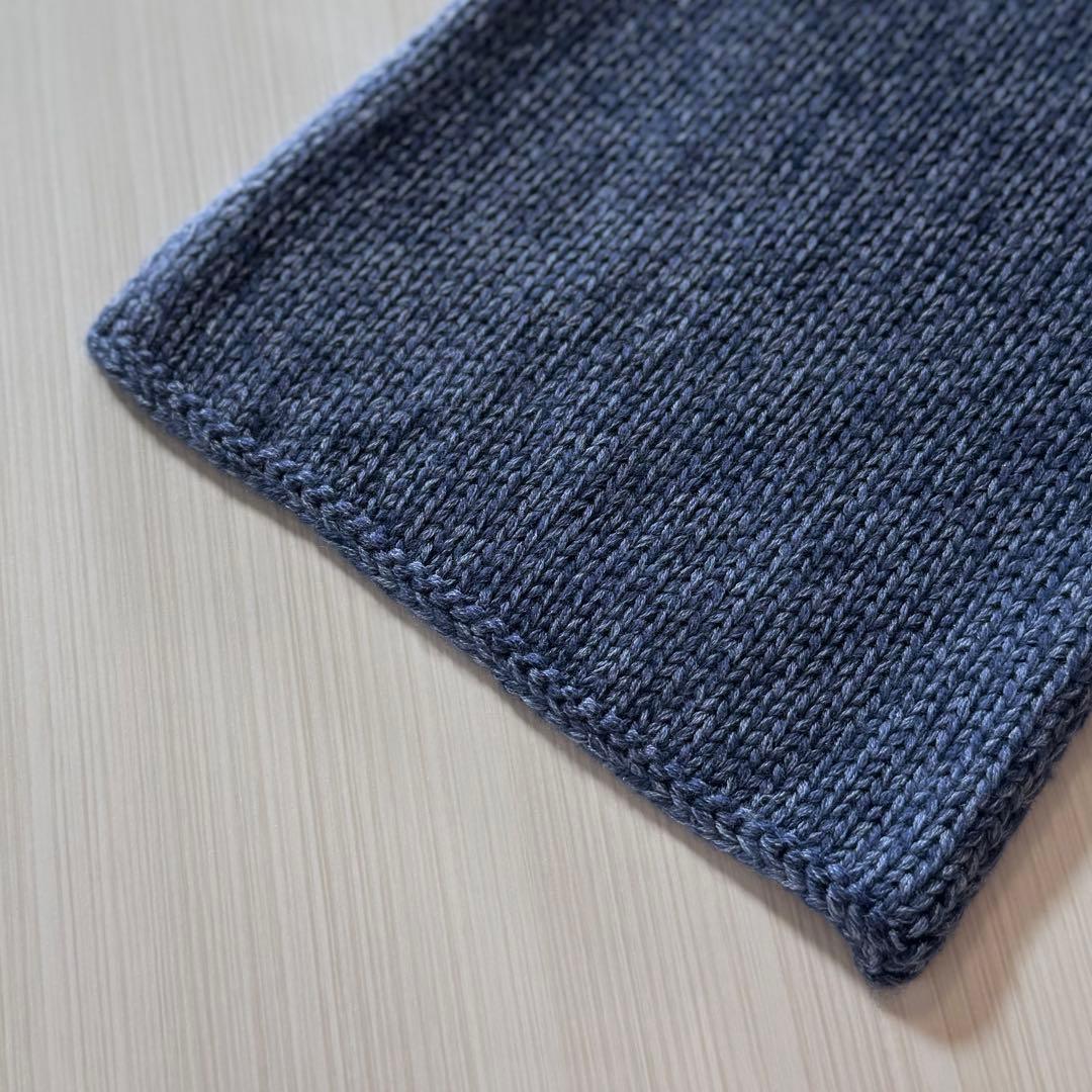 Q35★美品★極上カシミヤ＆シルク マフラー ロロピアーナ ストール ブルー