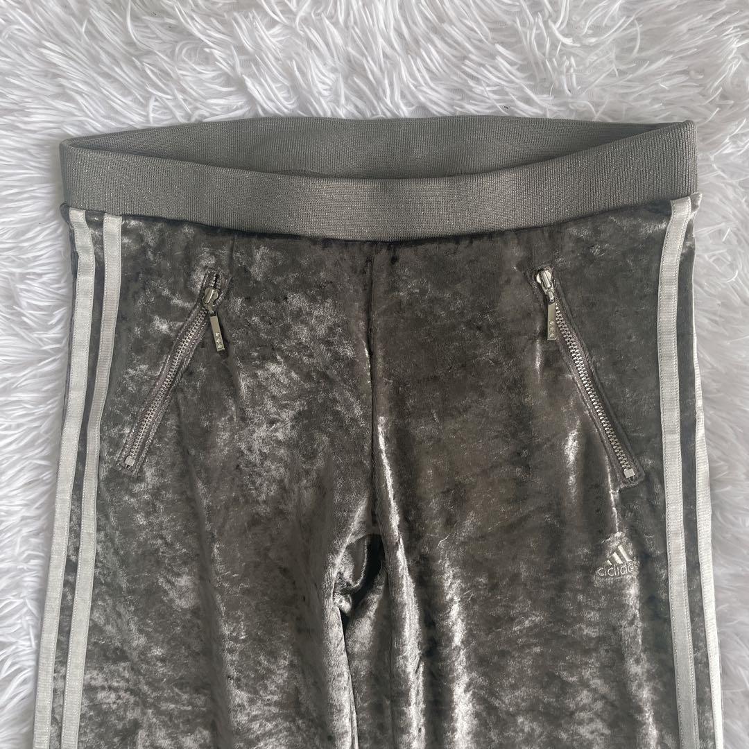 【希少】アディダス　セットアップ　ベロア　フレアパンツ　y2k M ライン