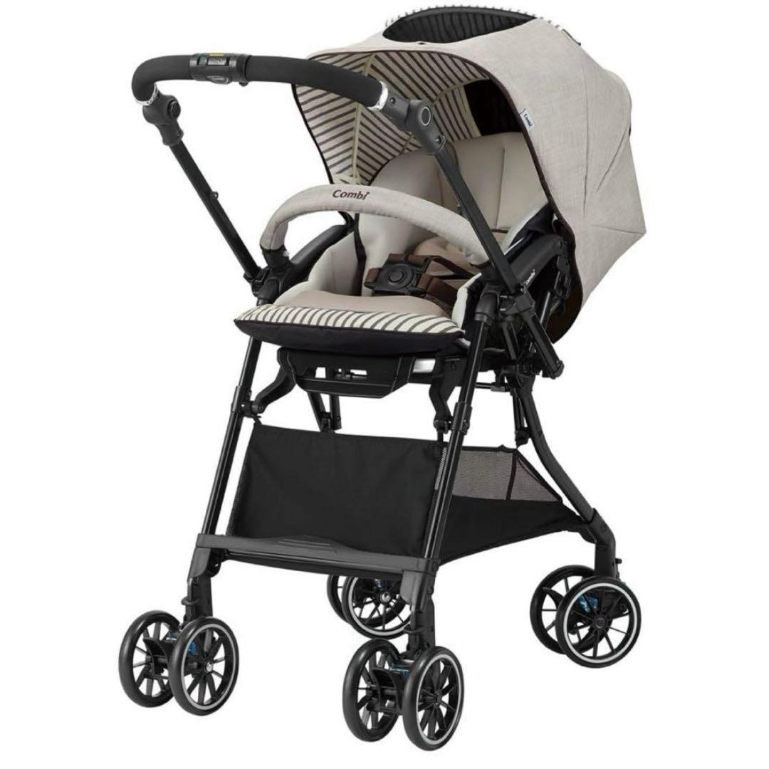 combi コンビ スゴカルα ストライプベージュ レインバー＆ドリンクホルダー