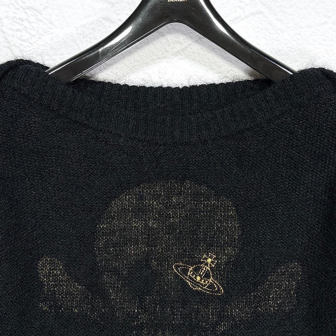 ヴィヴィアンウエストウッド　ニット　チュニック　ゴールド　オーブ刺繍　スカル　3