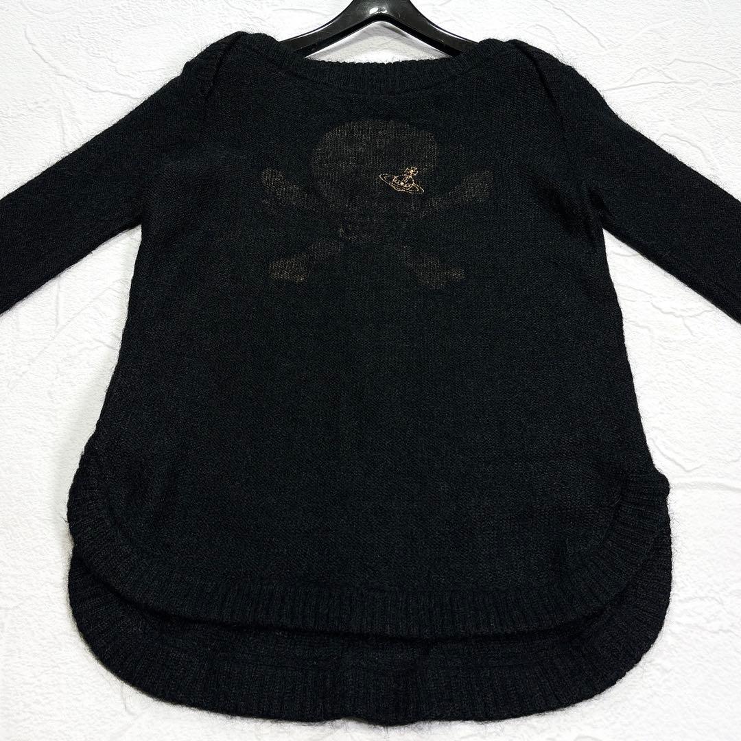 ヴィヴィアンウエストウッド　ニット　チュニック　ゴールド　オーブ刺繍　スカル　3