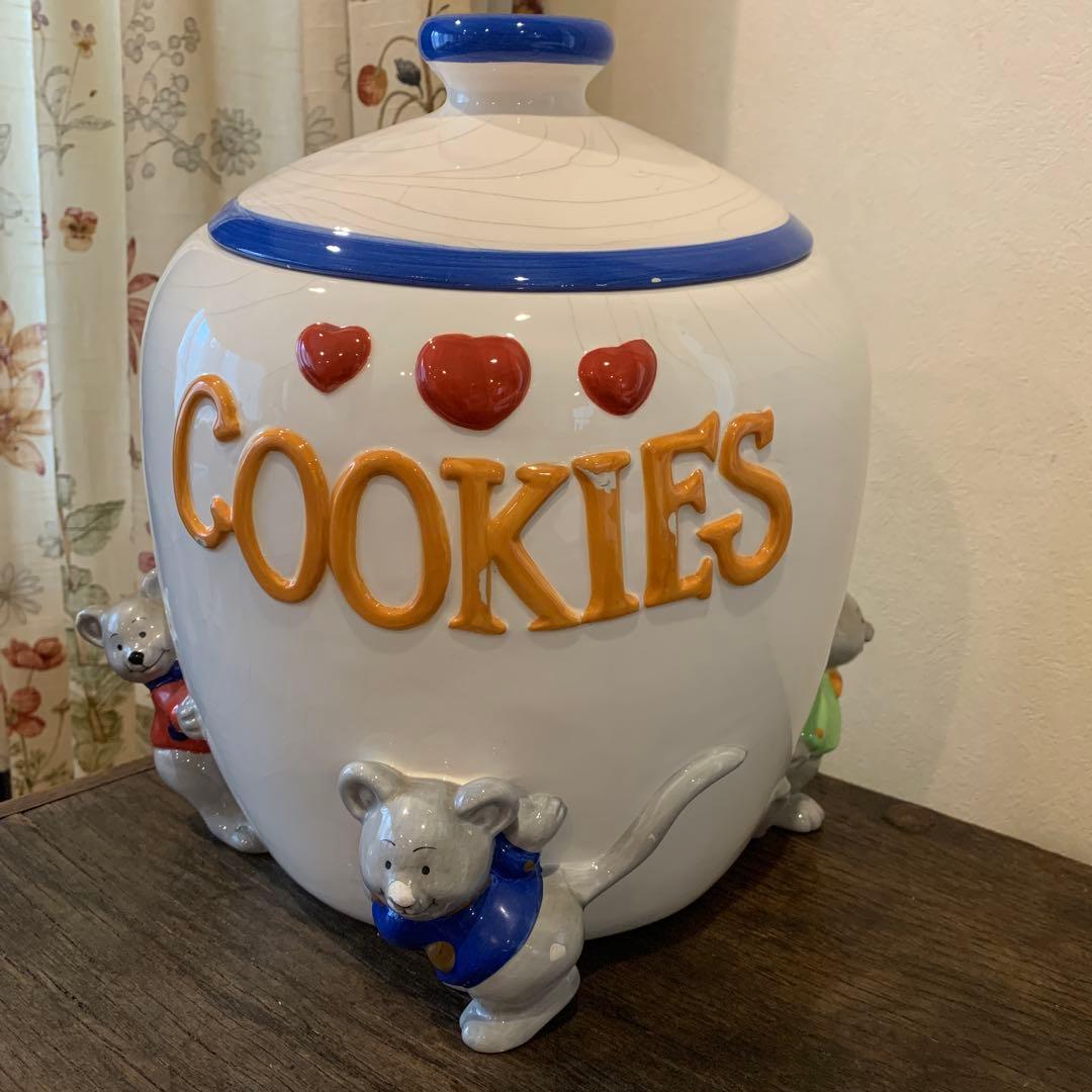 ［激可愛い］アメリカ土産　陶器製クッキージャー　アメリカンカントリー