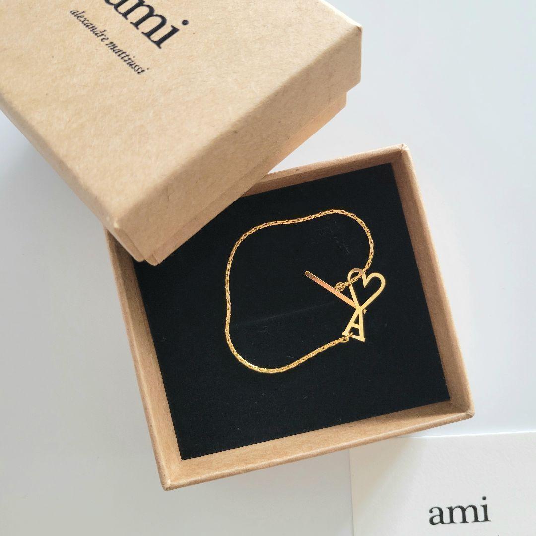【新品】AMI PARIS/ AMI DE COEUR チェーンブレスレット S