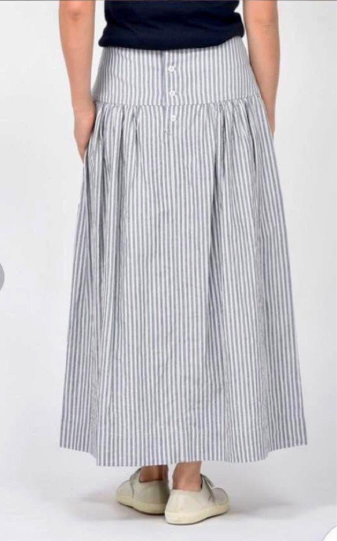 45R 二重織のスカート（インディゴ）