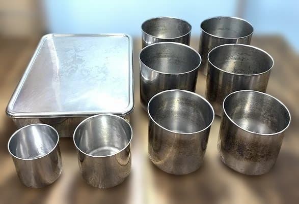 クローバー 深型組バット11号（蓋付き）＋ステンレスポット8個 容器セット