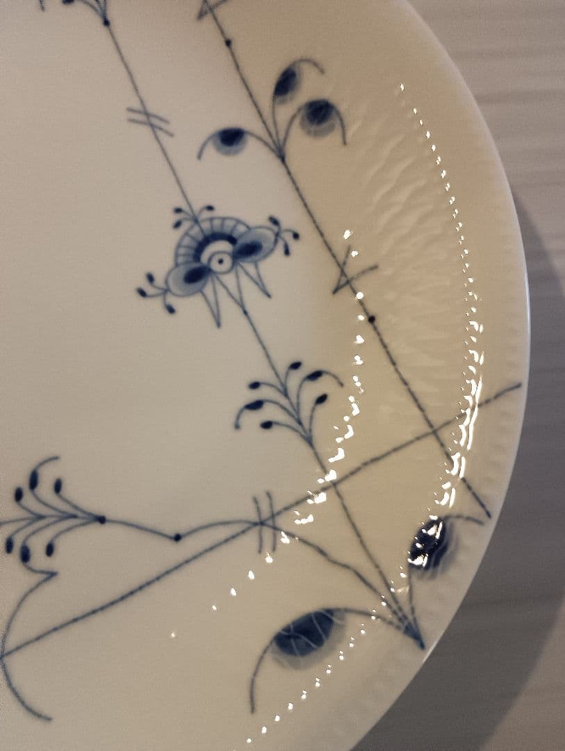   ブルーフラワー プレート 2枚セット