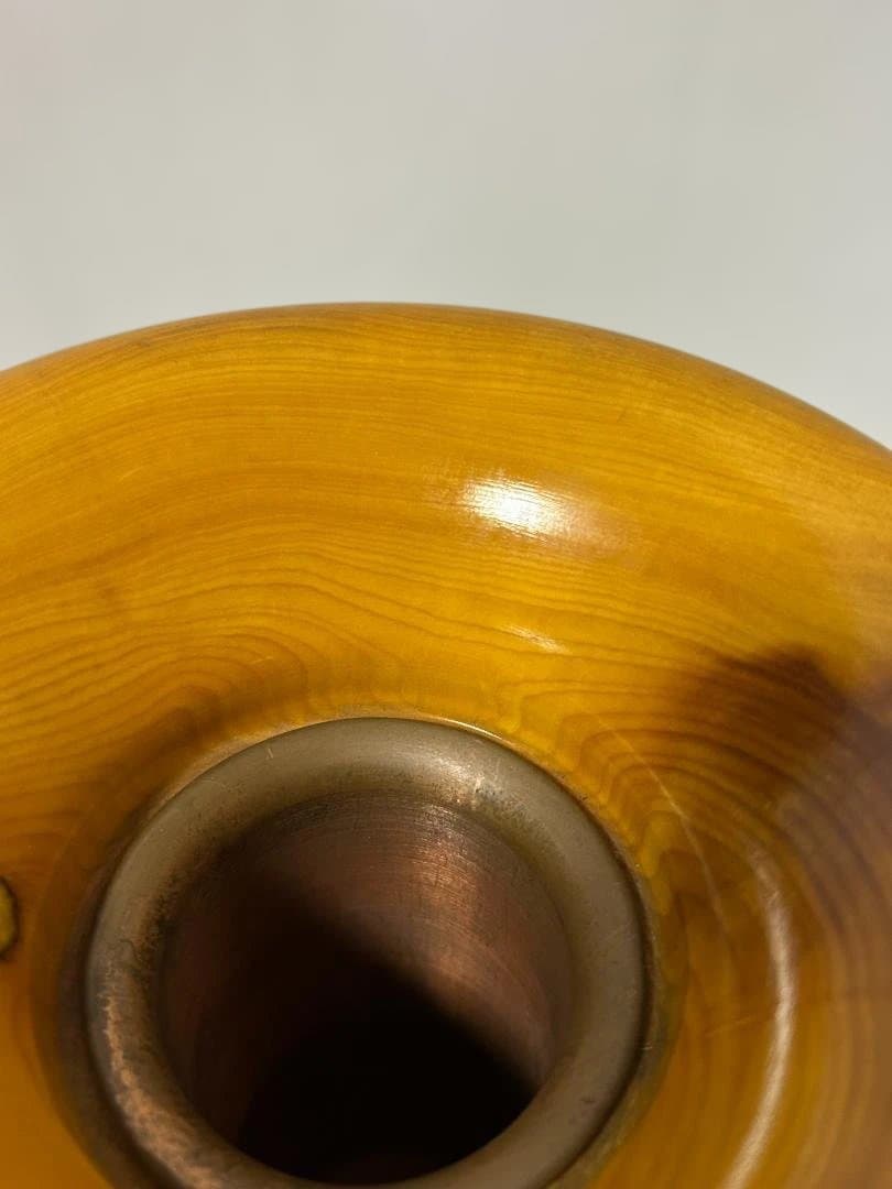 花器 かやの木 銅 水入れセット