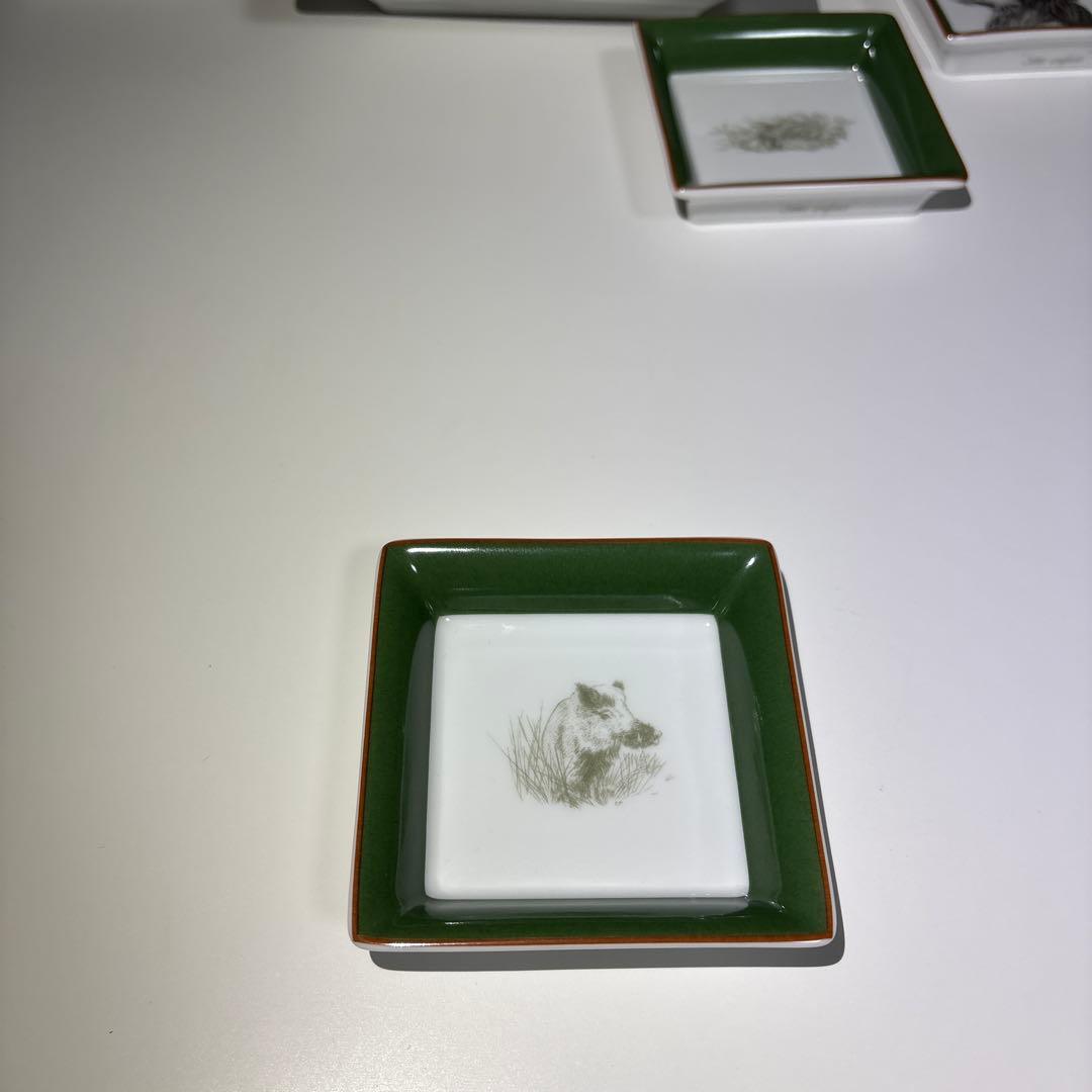 希少 エルメスHERMESイングリッシュスプリンガースパニエル灰皿大1 小5枚