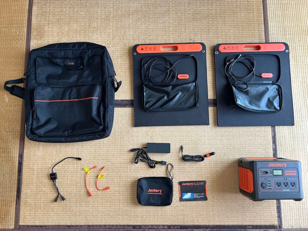 Jackery ポータブル電源＆ソーラーパネル2枚お得セット(総額22万2千円)