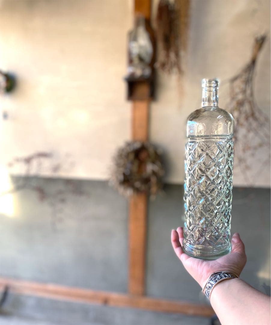 ビンテージ  ガラスベース