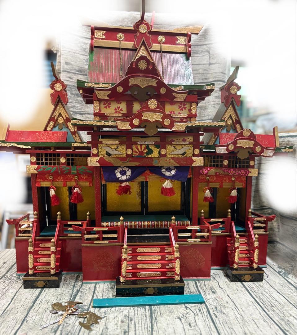 【ジャンク】平和殿　お雛様　置き方作り方不明　傷み大　アレンジ用　時代物　レトロ