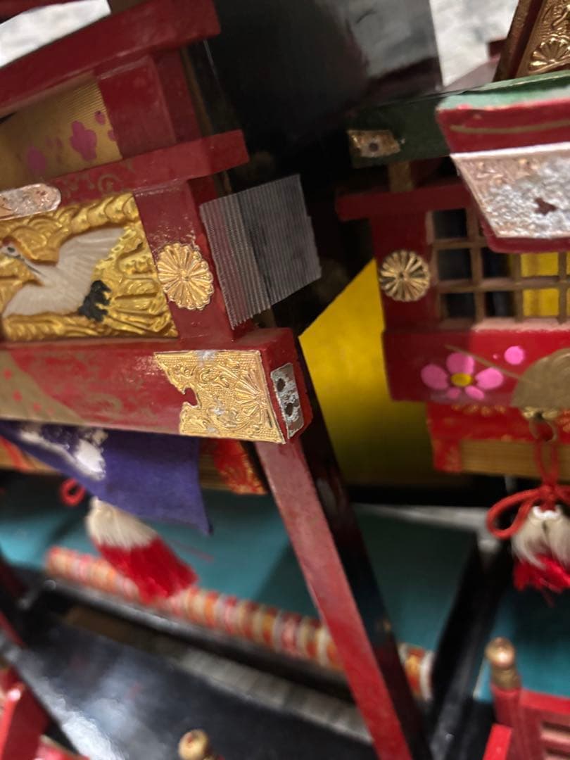 【ジャンク】平和殿　お雛様　置き方作り方不明　傷み大　アレンジ用　時代物　レトロ