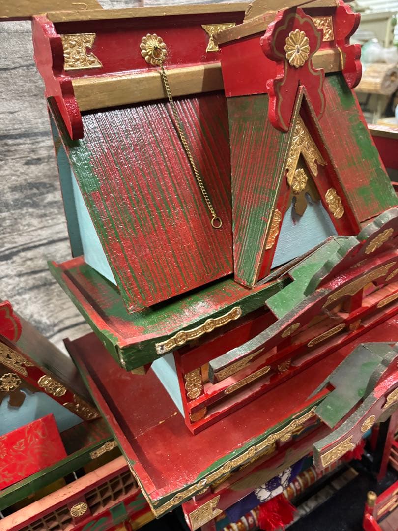 【ジャンク】平和殿　お雛様　置き方作り方不明　傷み大　アレンジ用　時代物　レトロ