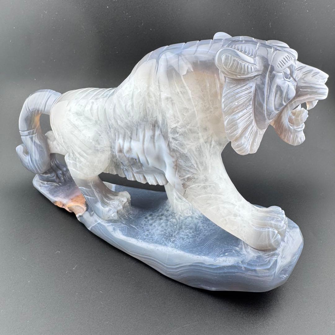 T-21トレージャ瑪瑙「虎」夫婦ペア　天然石　ジォードめのう　クリスタル3kg