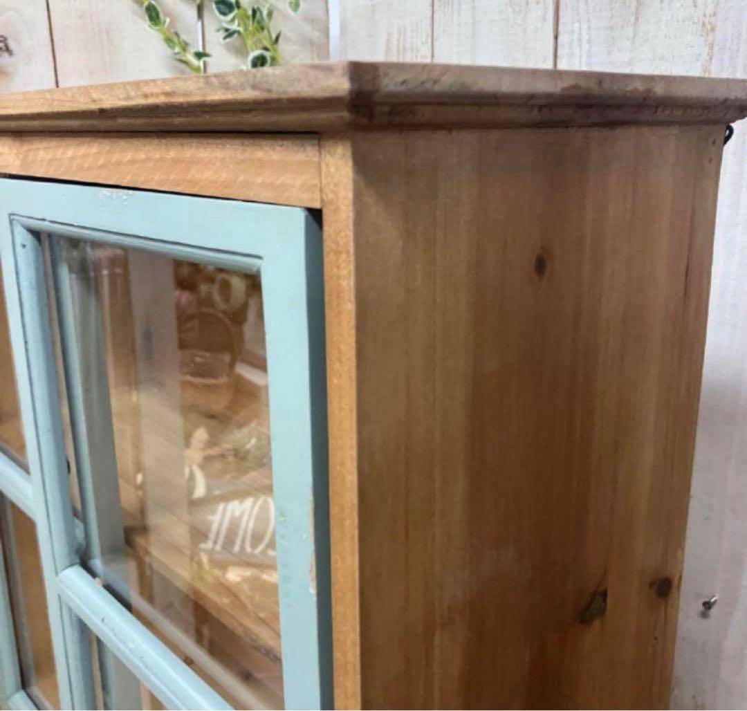 【再入荷分ラスト】グランシュマン 木製ガラス扉 収納キャビネット 引き戸シェルフ