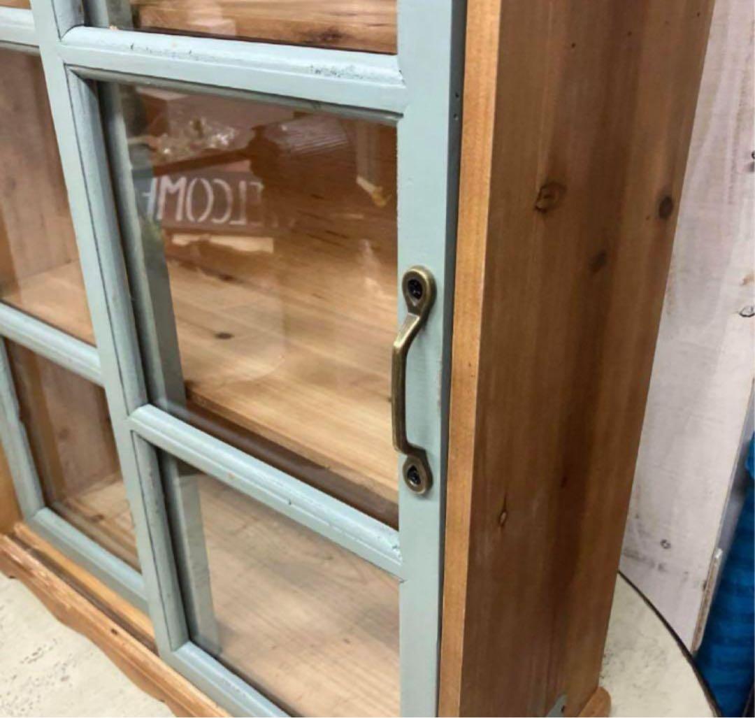 【再入荷分ラスト】グランシュマン 木製ガラス扉 収納キャビネット 引き戸シェルフ