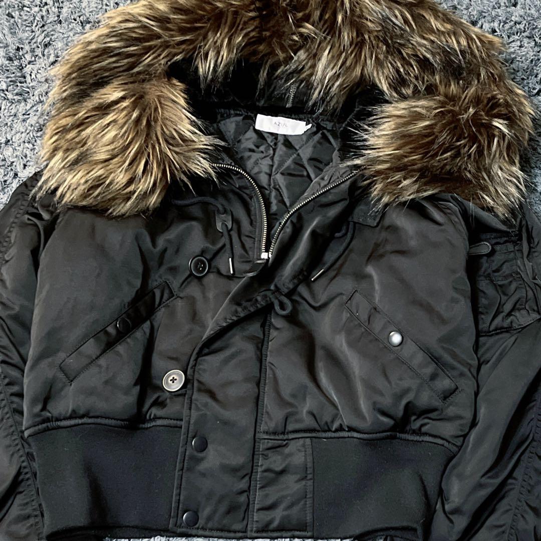 AZUL by moussy N-2Bフライトジャケット　y2k 黒　マウジー