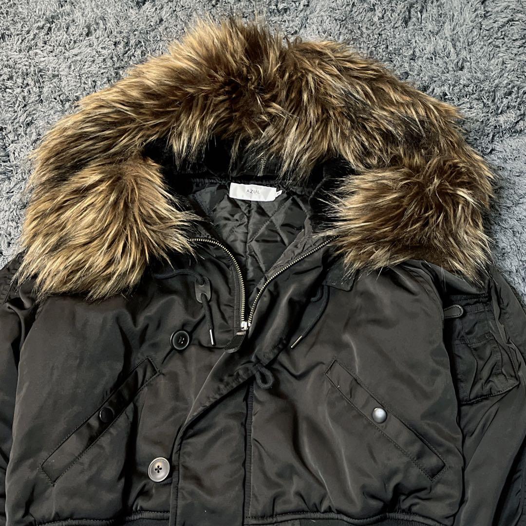 AZUL by moussy N-2Bフライトジャケット　y2k 黒　マウジー