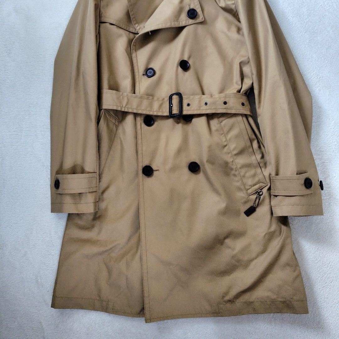 未使用に近い　コーチ　トレンチコート　チャーム付き　ラムレザー　F33778