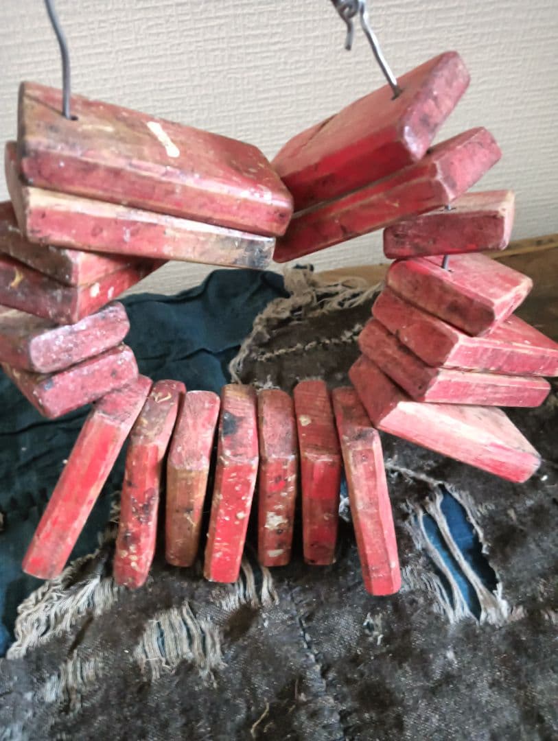 骨董　魚市場の競り札　レア　襤褸　ボロ　魚籠　魚釣　貴重　明治　大正