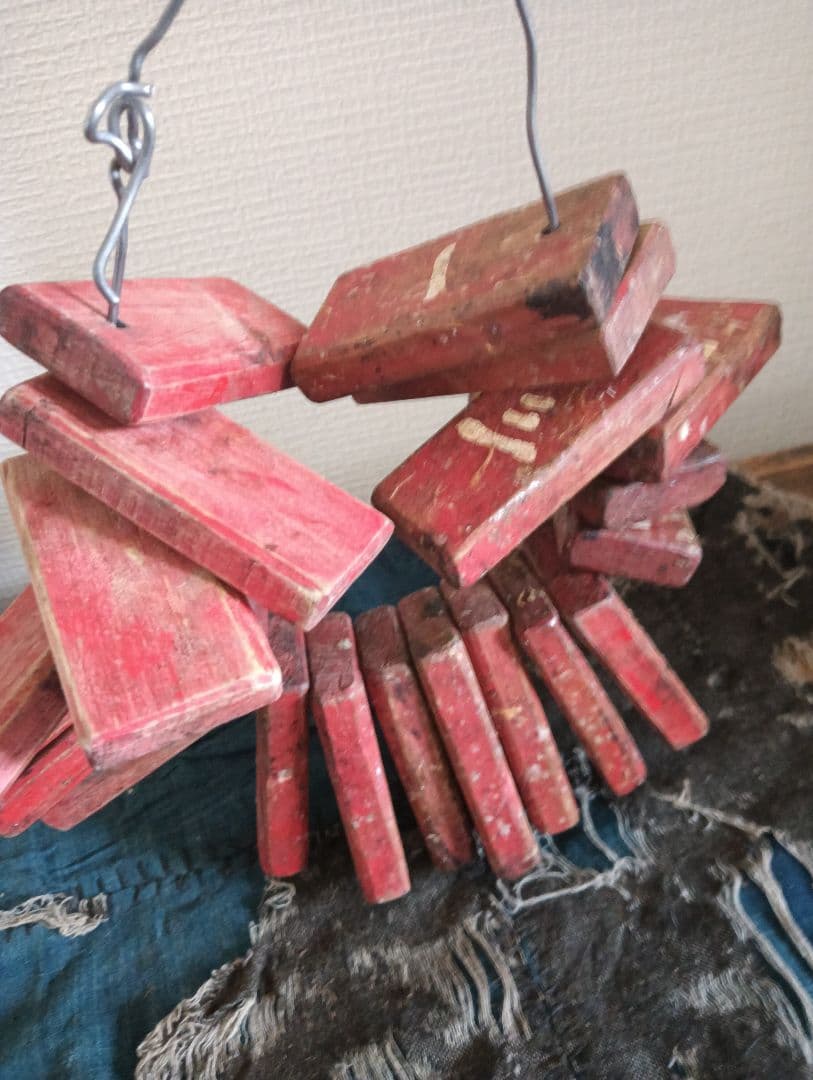 骨董　魚市場の競り札　レア　襤褸　ボロ　魚籠　魚釣　貴重　明治　大正