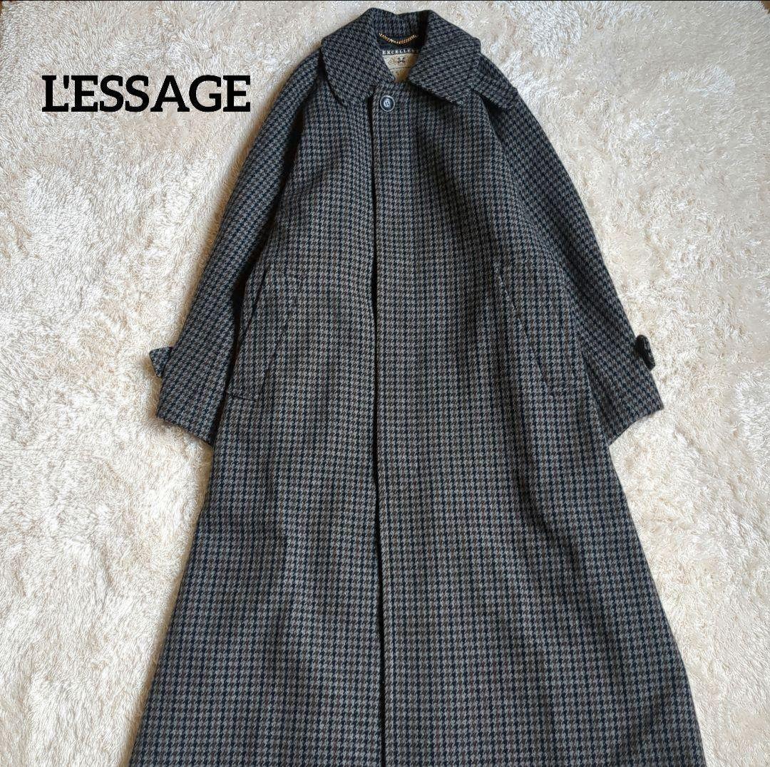 【Yuyaです】L'ESSAGE　モッサ/チドリバルカラーコート　グレー