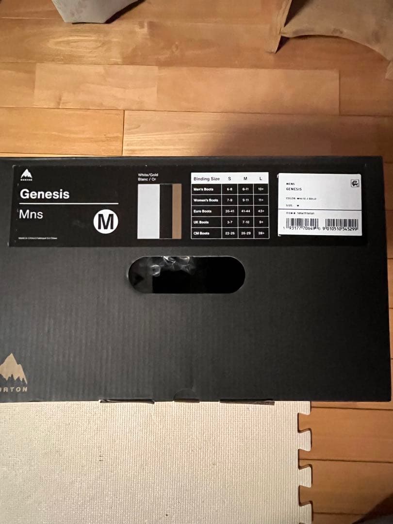2/24まで出品　新品　バートン　ジェネシス　サイズM ホワイト×ゴールド