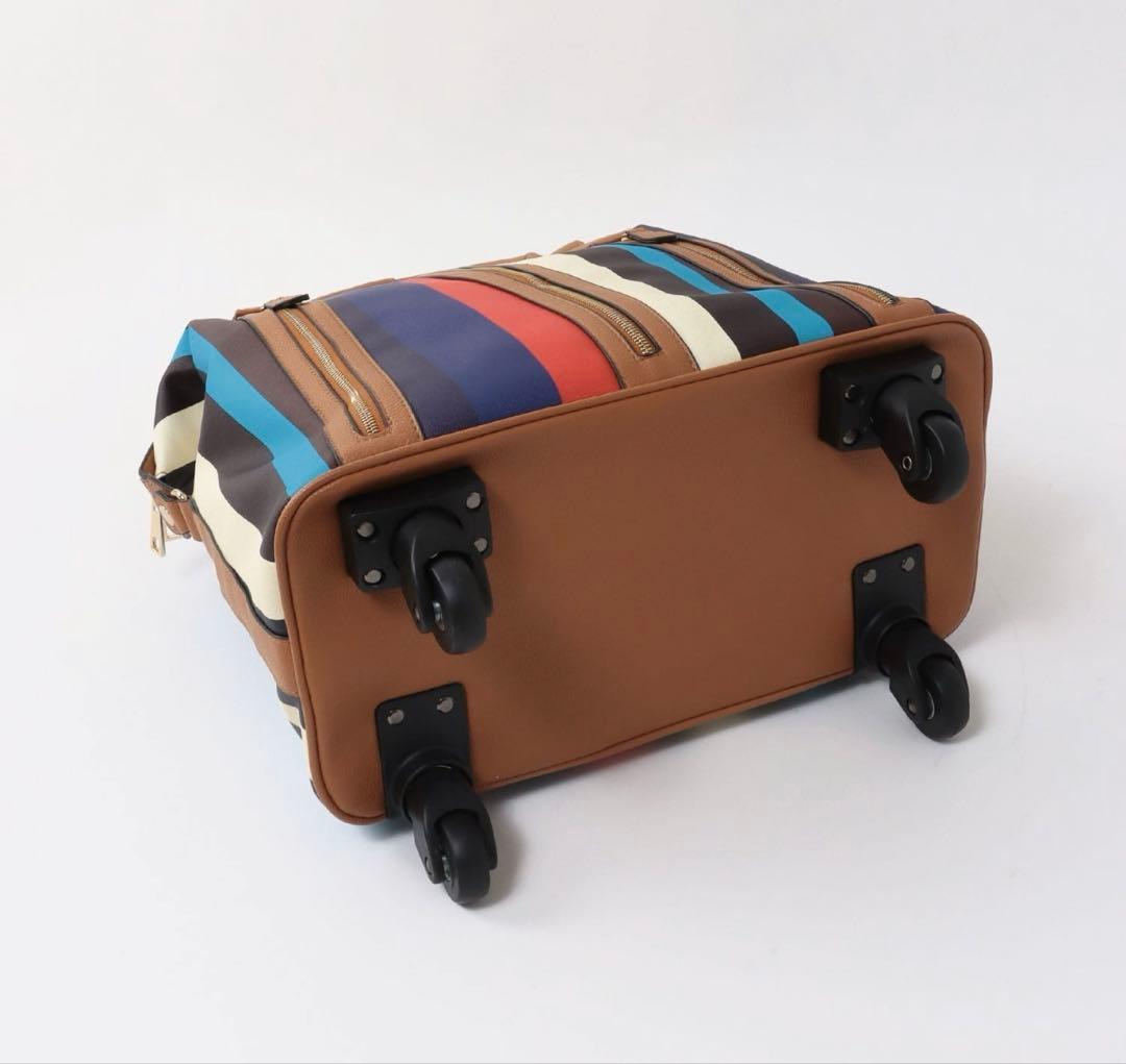 【新品】Three Four Time 4輪マルチストライプ柄親子キャリー